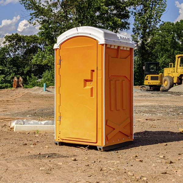 how often are the portable restrooms cleaned and serviced during a rental period in Mountain View AR